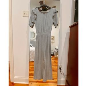 Grey wide leg jumpsuit